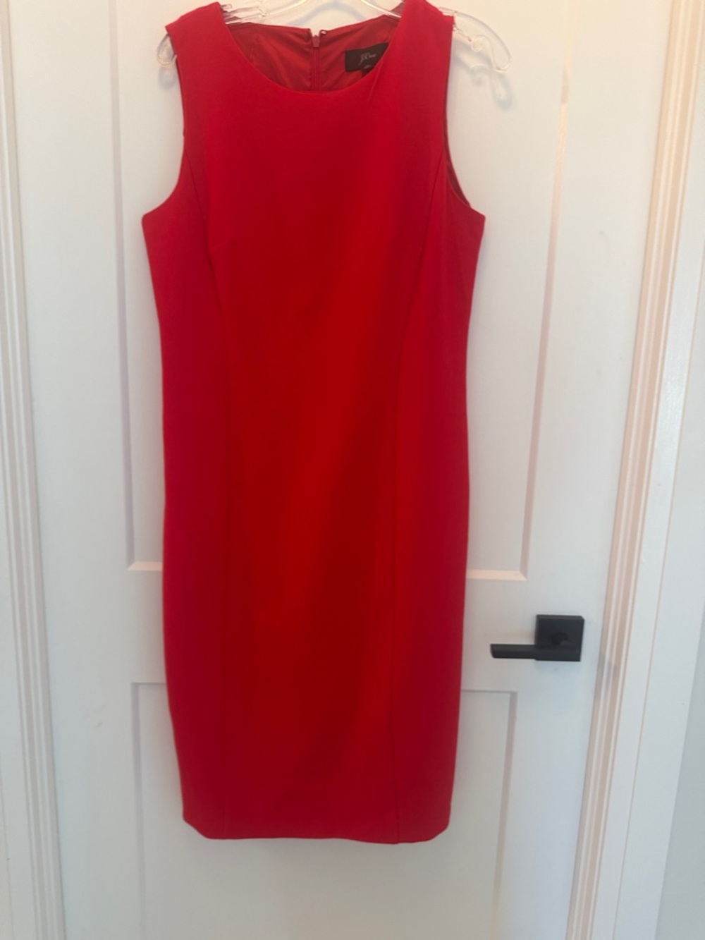 Classic Sleeveless Red Sheath Dress